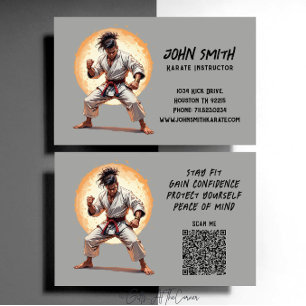 Karate Taekwondo Judo Martial Arts Instructor Visitkort