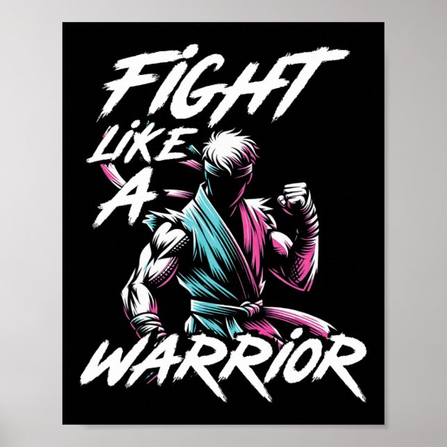 Karate Taekwondo Judo Motivation Jiu Jitsu Grappli Poster (Framsidan)
