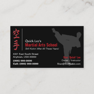 Karate, Taekwondo, Kung Fu Instruktör Visitkort