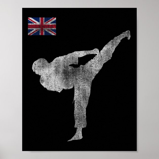 Karate Team Kampsport MMA Spark England engelsk  Poster (Framsidan)