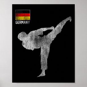 Karate Team Kampsport MMA Spark Tyskland Tysk V Poster