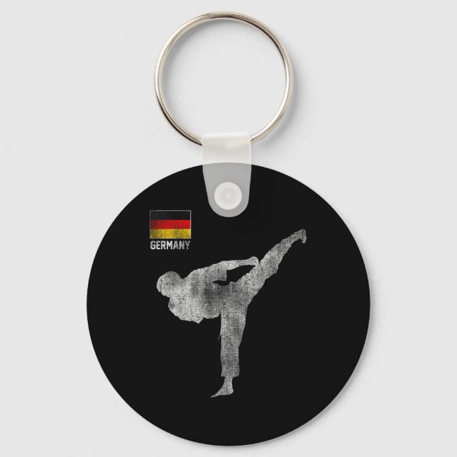 Karate Team Martial Arts Mma Kick Germany German V Nyckelring (Framsida)