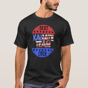 Karate Team Självständighetsdag Patriotisk Karatek T Shirt