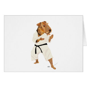 Karate Terrier Hälsningskort