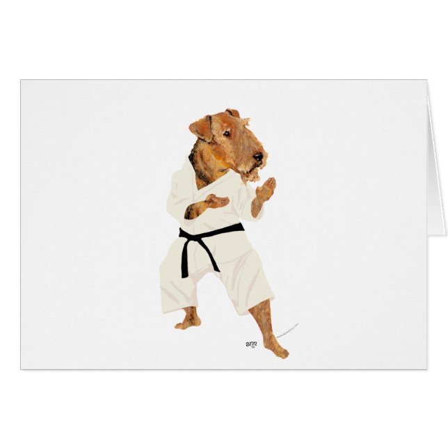 Karate Terrier Hälsningskort (Framsidan Horizontal)