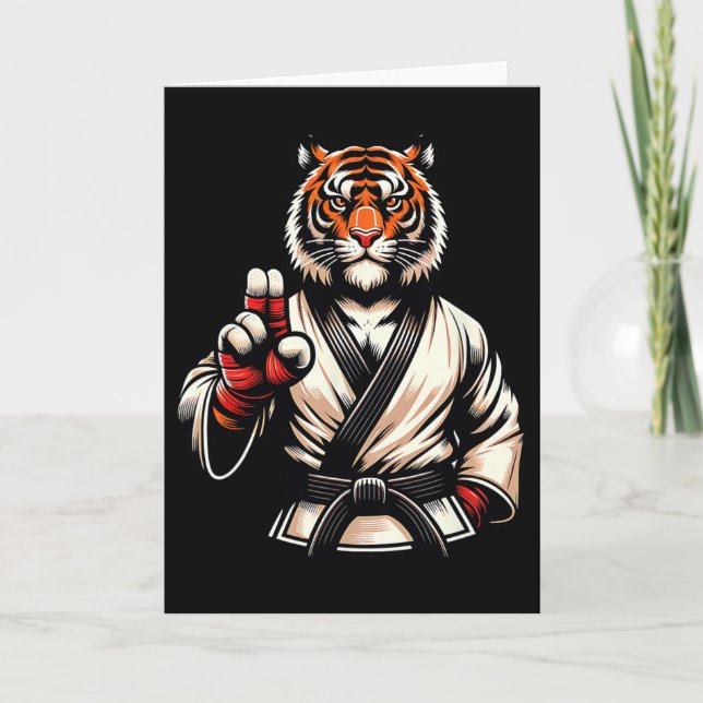 Karate Tiger Fierce Discipline Champion 1  Kort (Framsida)