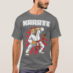 Karate Tiger och japanska Sol Karate Martial Arts T Shirt
