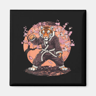 Karate Tiger Sakura Blommor Taekwondo Jiu-Jitsu Magnet