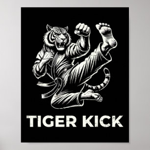 Karate Tiger Spark Fierce Kampsport Poster