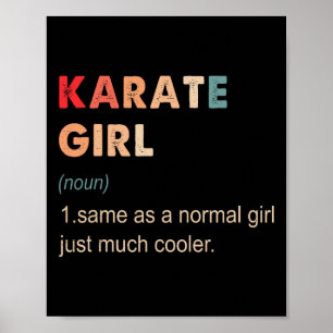 Karate tjej Definition Rolig Karate Älskare Presen Poster