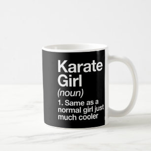 Karate Tjej Definition Rolig Sassy Sportsträning Kaffemugg