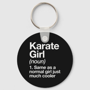 Karate tjej Definition Roligt Och Sy Sporter Kamps Nyckelring