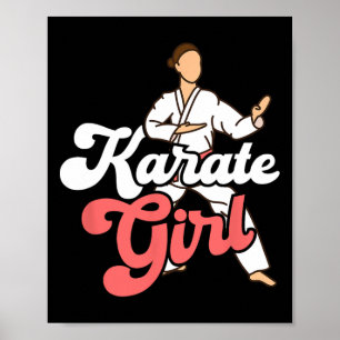 Karate tjej fighter självförsvar Karateka Poster