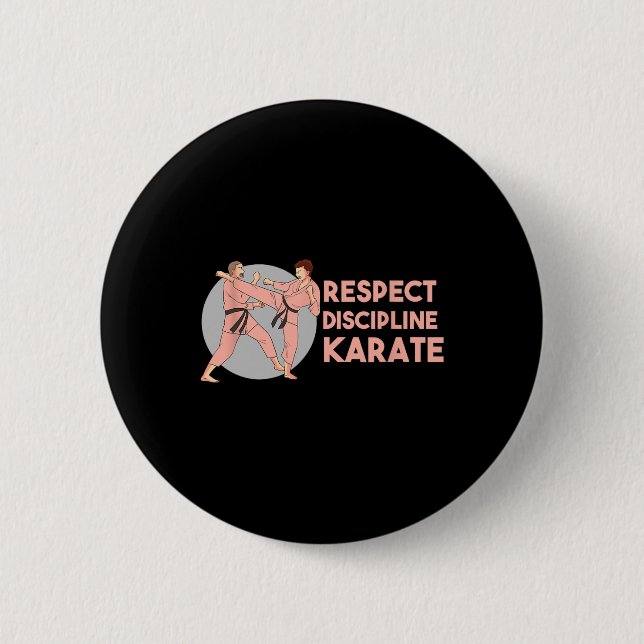 Karate Träning Disciplin Sport Kampkonst  Knapp (Framsida)