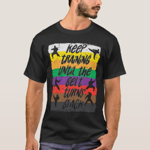 Karate Träningsbälte Blir Svart Kampsport Män T Shirt