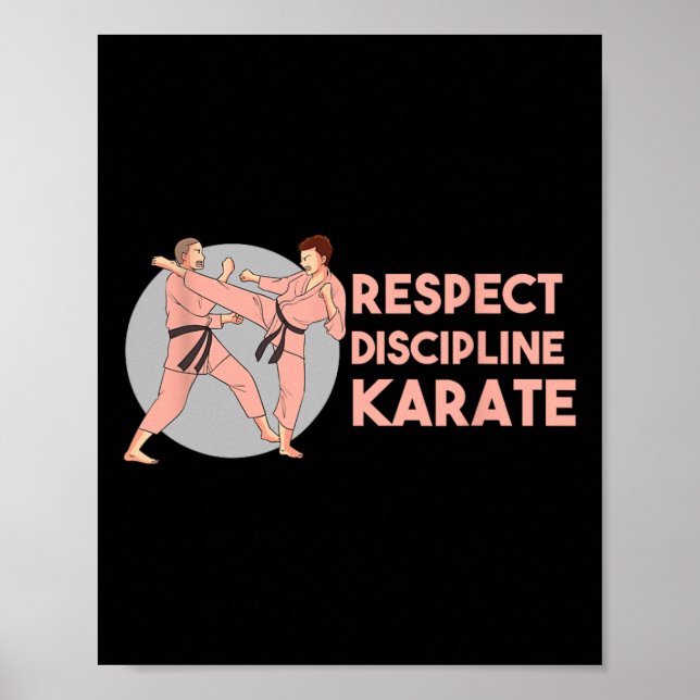 Karate Träningsdisciplin Sport Kampkonst  Poster (Framsidan)