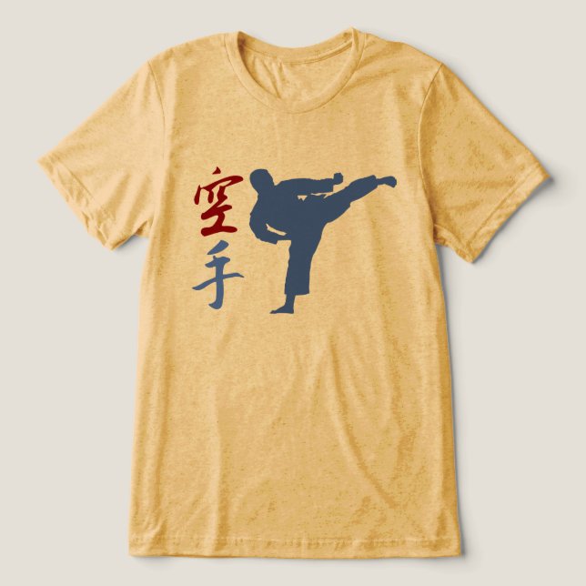 Karate Tri-Blend Shirt T Shirt (Design Framsida)
