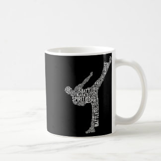 Karate Typography - Martial Arts Coach Comt Self D Kaffemugg