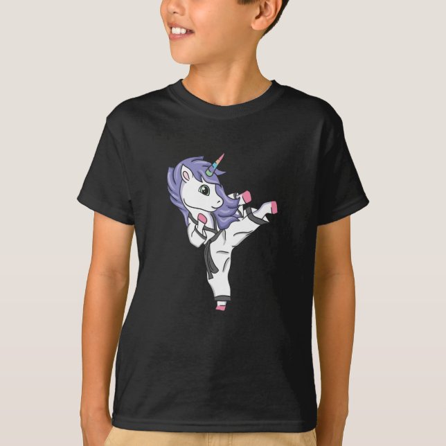 Karate Unicorn - Gift T Shirt (Framsida)