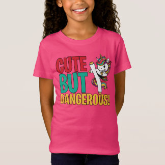 Karate Unicorn Taekwondo Cute, men farlig flotta T Shirt