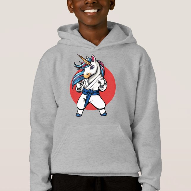 Karate Unicorn The cutest fighter  T Shirt (Framsida)