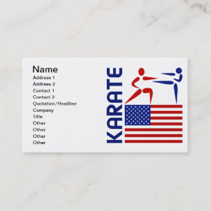 Karate United States Visitkort