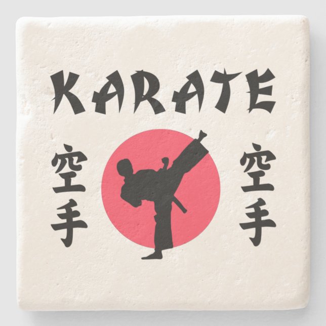 Karate Uppgående Sol  Stenunderlägg (Framsidan)