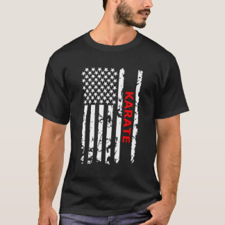 Karate USA flagga för amerikaner T Shirt