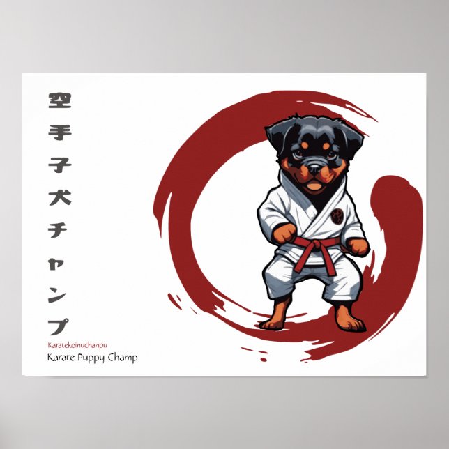 Karate Valp Mästare Poster (Framsidan)