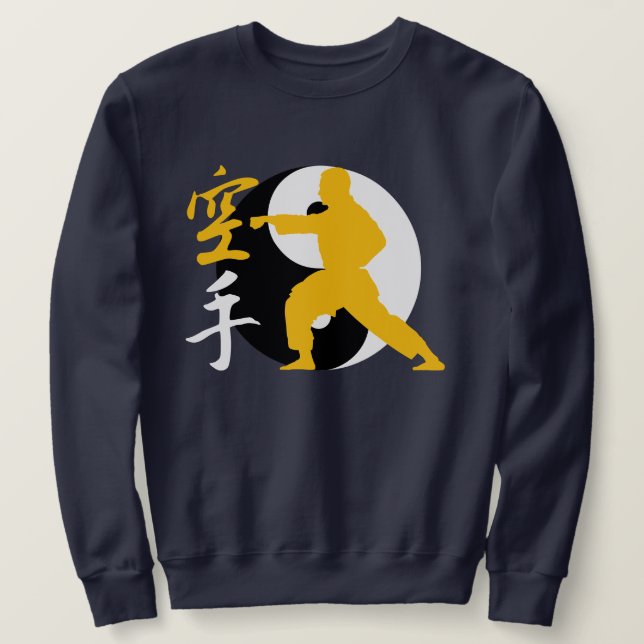 Karate Warrior Lång Ärmad Tröja (Design framsida)
