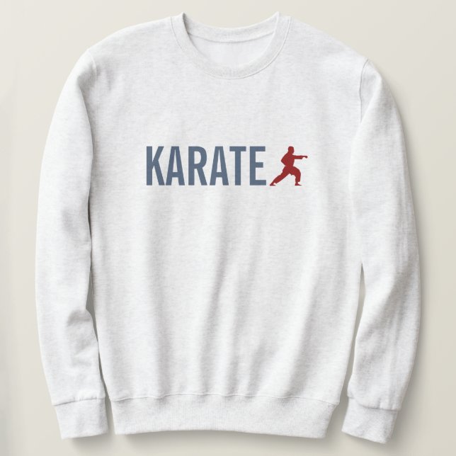 Karate Warrior Lång Ärmad Tröja (Design framsida)