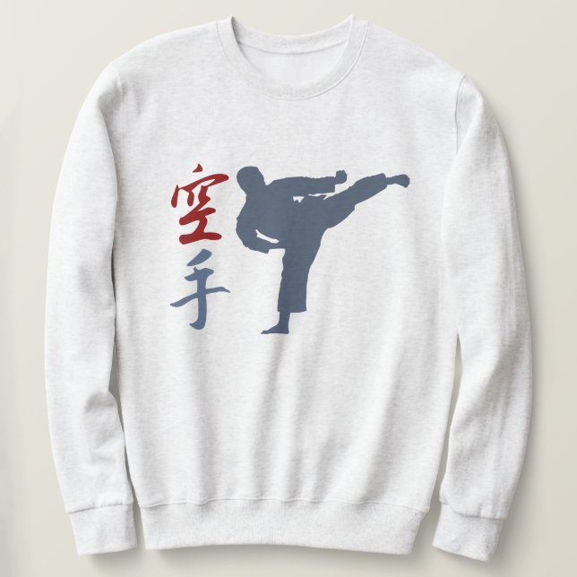 Karate Warrior Lång Ärmad Tröja (Design framsida)