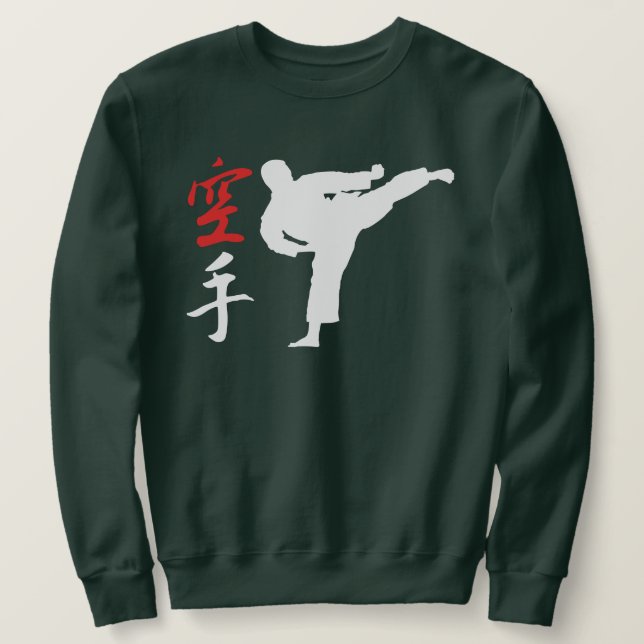 Karate Warrior Lång Ärmad Tröja (Design framsida)