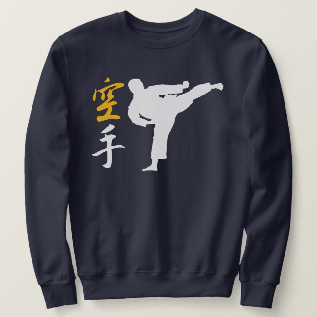 Karate Warrior Lång Ärmad Tröja (Design framsida)