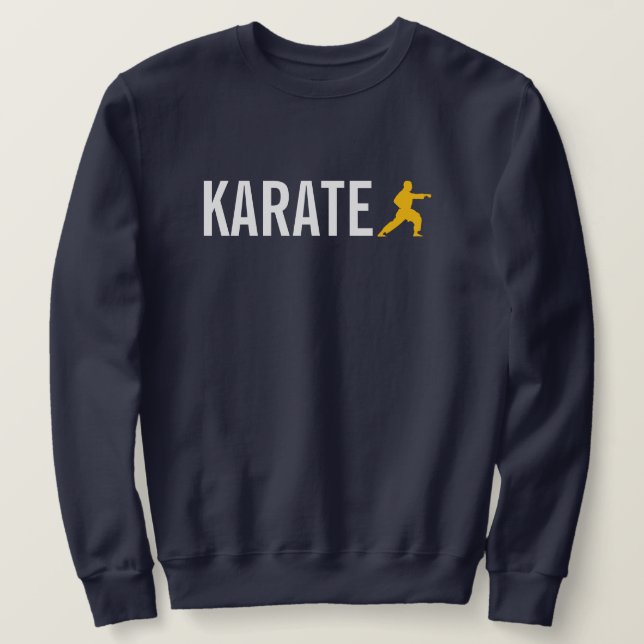 Karate Warrior Lång Ärmad Tröja (Design framsida)