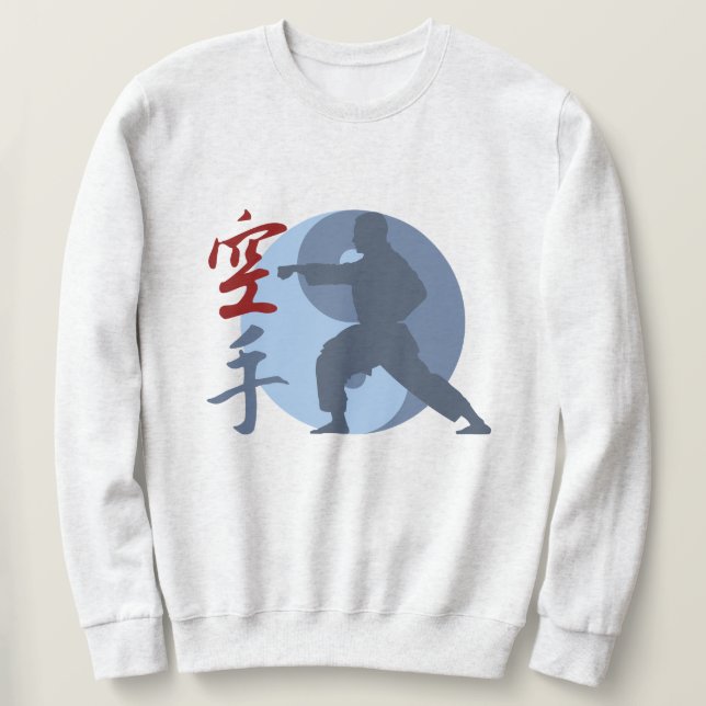 Karate Warrior Lång Ärmad Tröja (Design framsida)
