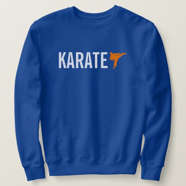 Karate Warrior Lång Ärmad Tröja (Design framsida)