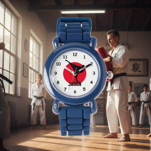 Karate watch för barn med personlig namn armbandsur