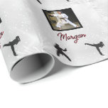 Karate Winter  Personlig Photo & Namn Presentpapper<br><div class="desc">Karate Winter  designpersonlig med ditt barns namn och deras foto!</div>