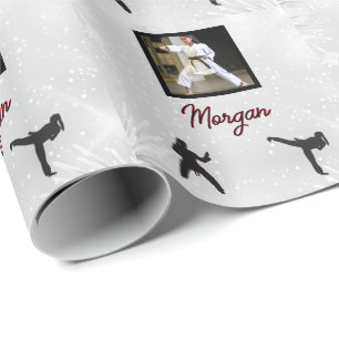 Karate Winter  Personlig Photo & Namn Presentpapper