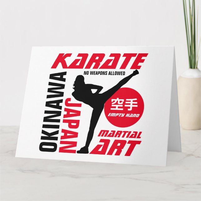 Karate Woman Kort (Framsida)