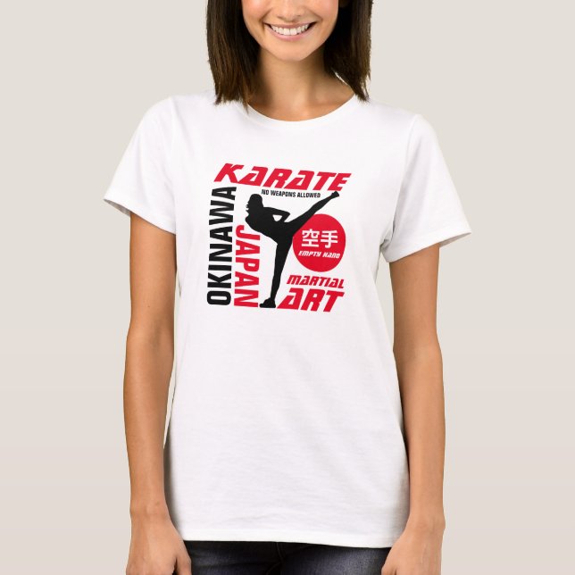 Karate Woman T Shirt (Framsida)