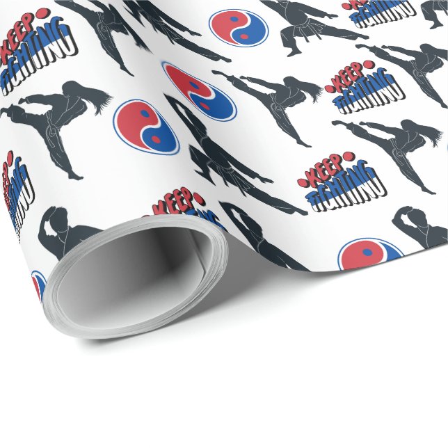 Karate Wrapping Papper Presentpapper (Rullad Hörn)