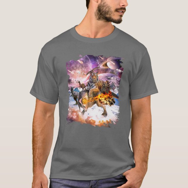 Karate Yin Yang Tiger Dragon T Shirt (Framsida)