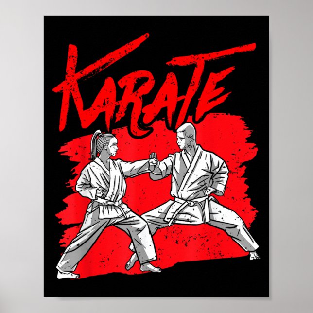 Karatebälte kampsport tränare poster (Framsidan)