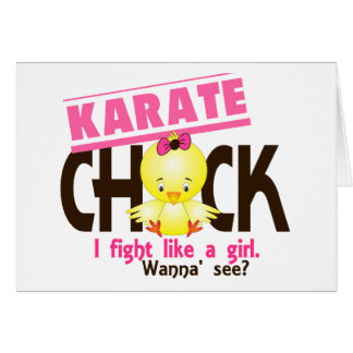 Karatechick 1 hälsningskort