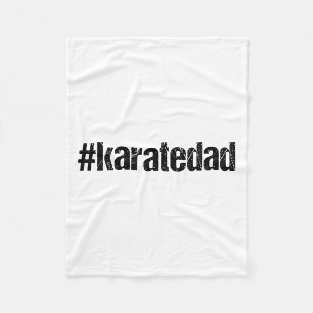 Karatedad Rolig Karate Pappa T Tröja  Fleecefilt (Framsidan)