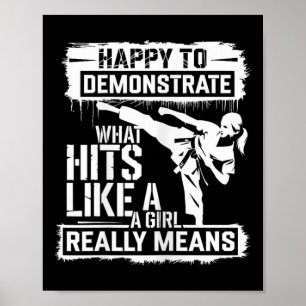 Karateflicka Attityd Empowerment Citat Poster