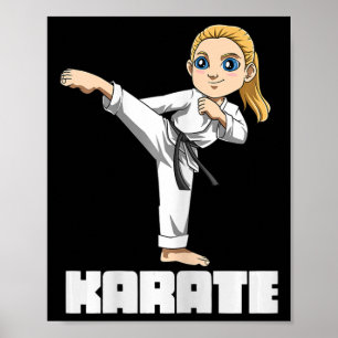 Karateflicka - Japansk kampsportunge Poster