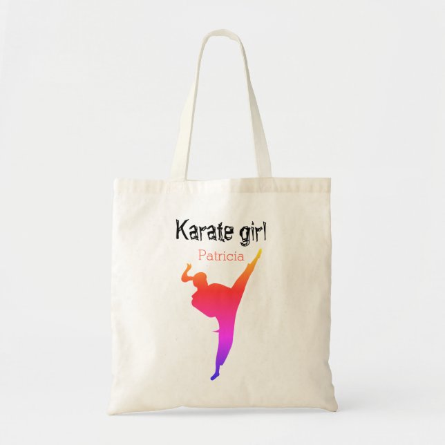 Karateflicka Personlig Väska | Kampsport (Framsidan)